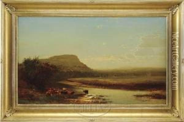 On Thehudson Oil Painting - Arthur Parton