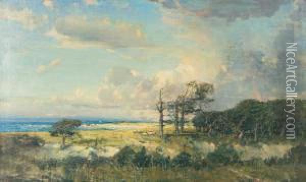 Cape Cod Landscape Oil Painting - Peleg Franklin Brownell