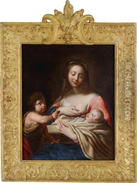 Madonna Mit Kind Und Dem Johannesknaben Oil Painting - Niccolo Tornioli