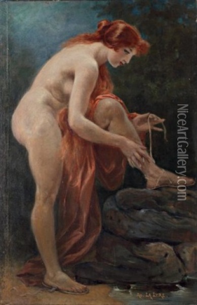 Nu A La Spartiate Oil Painting - Adolphe Lalire LaLyre