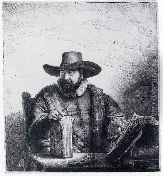 Portrait Of Cornelis Claesz Oil Painting - Harmenszoon van Rijn Rembrandt