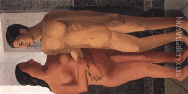 Desnudos Oil Painting - Julio Castellanos