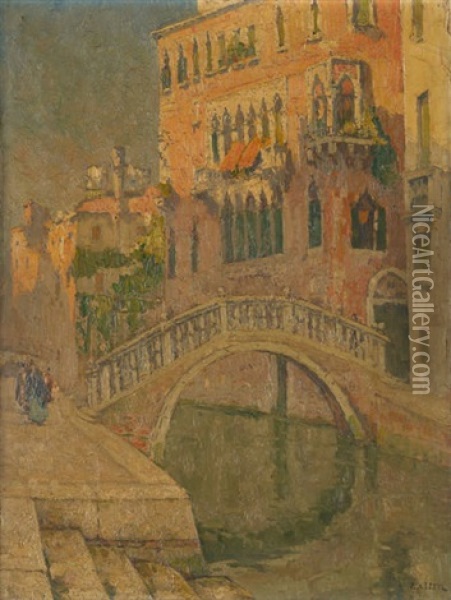 Pont A Venise Oil Painting - Paul Leduc