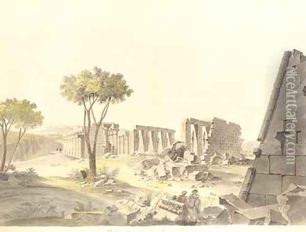 The ruins of the Ramesseum Oil Painting - Charles-Louis Balzac