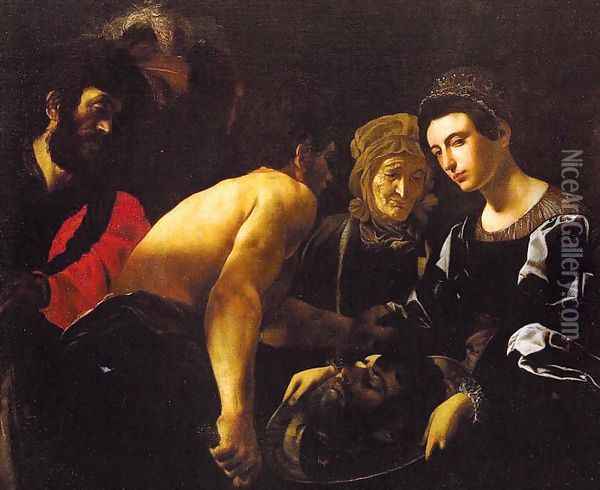 Salome 1615-20 Oil Painting - Giovanni Battista Caracciolo