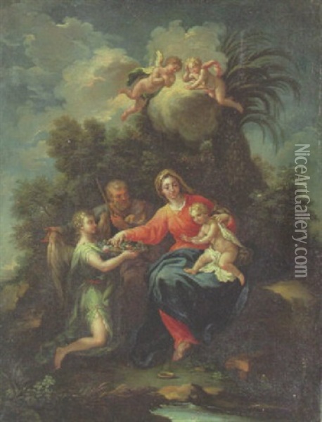 The Rest On The Flight Into Egypt Oil Painting -  Parmigianino (Michele da Parma)