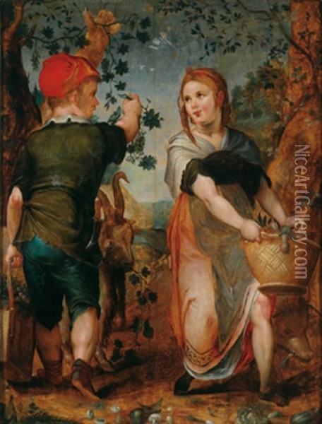 Allegorie Des Herbstes Oil Painting - Hendrik Goltzius