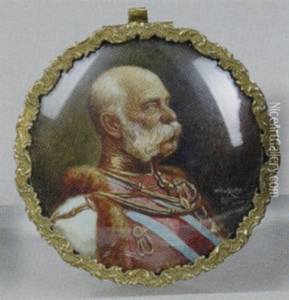 Portrat Kaiser Franz Joseph I. Von Osterreich Oil Painting - Wilhelm Josef Helfer