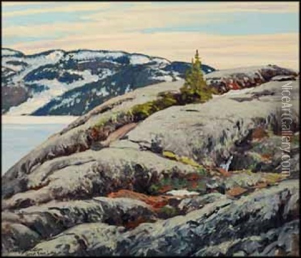Great Bear Lake, N.w.t Oil Painting - Francis Hans Johnston