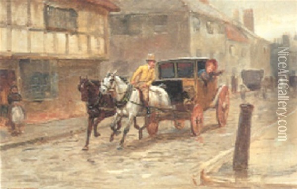 Late For The Train Oil Painting - George Goodwin Kilburne