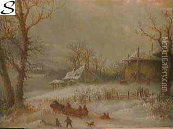 Winter Fun Oil Painting - George Henry Durrie