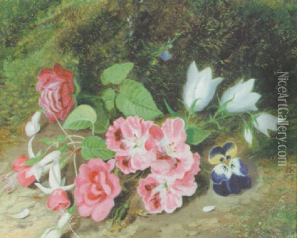 Summer Blooms Oil Painting - Robert Hudson Jr.