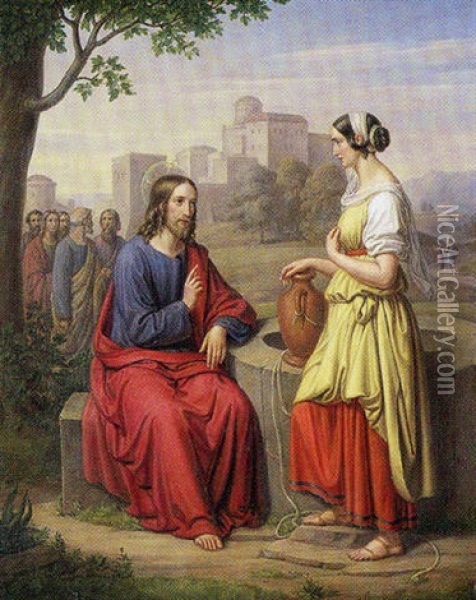 Noli Me Tangere Oil Painting - Hanno Rhomberg