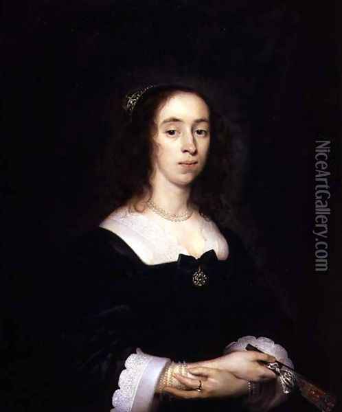 Portrait of a Lady Oil Painting - Cornelis I Johnson