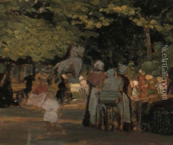 Jardins Du Luxembourg, Paris Oil Painting - Vilhelm Holmgren