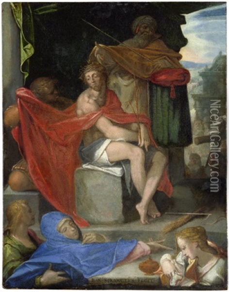 Ecce Homo Oil Painting - Bartholomaeus Spranger