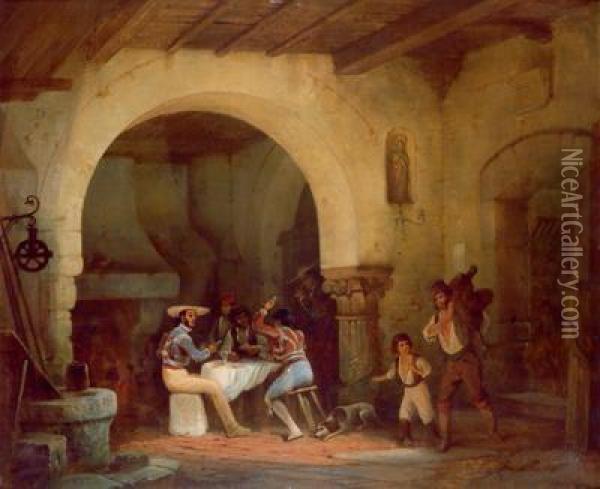 In Einer Spanischen Taverne Oil Painting - Wilhelm Gail