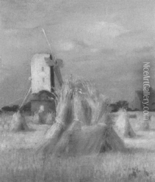 The Windmill Oil Painting - Herbert Denman