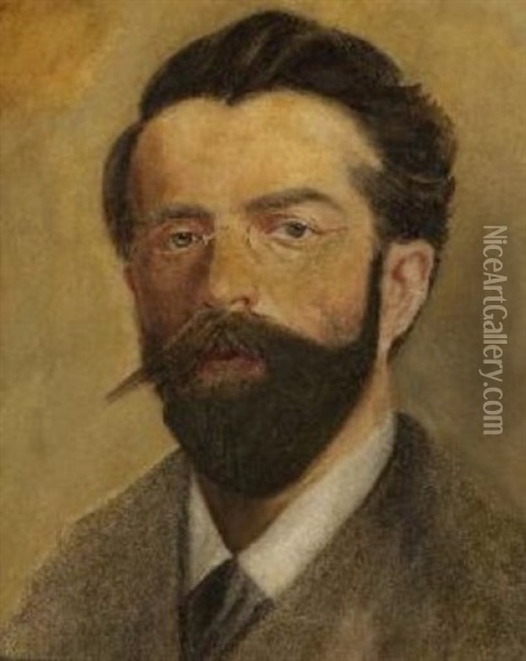 Mannerportrat Oil Painting - Franz Von Defregger