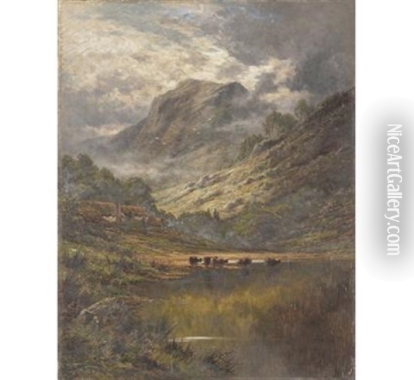 Loch Etive Argyllshire Oil Painting - Henry Decon Hillier