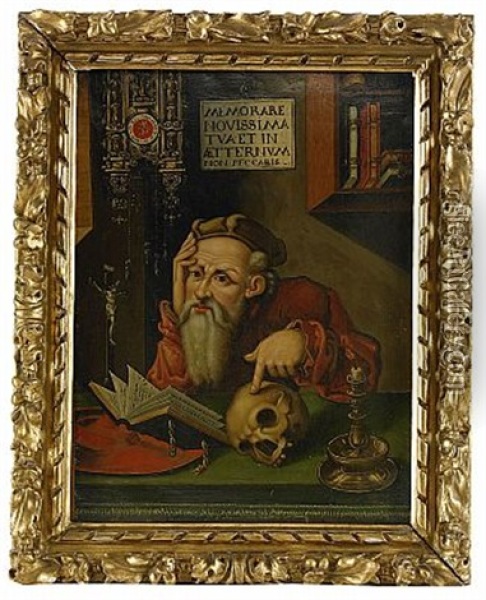 Den Helige Hieronymus Oil Painting - Marinus van Reymerswaele