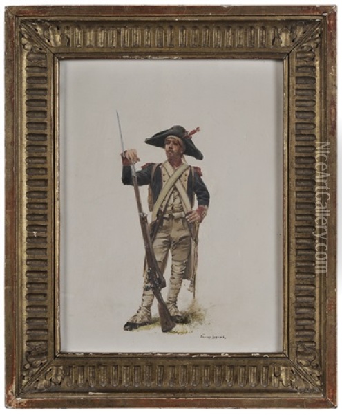 French Infantryman Oil Painting - Edouard Jean Baptiste Detaille
