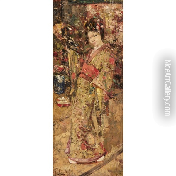 Geisha Oil Painting - Edward Atkinson Hornel