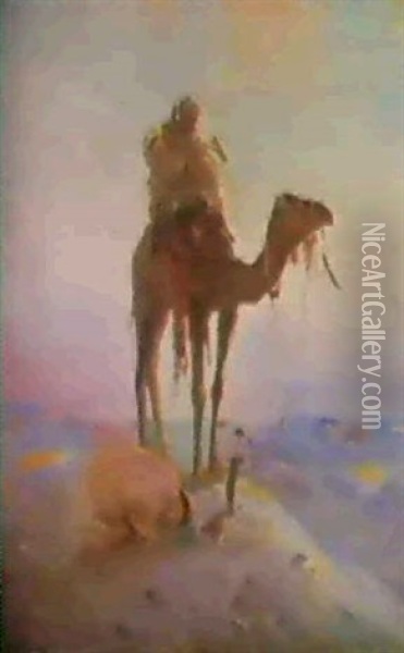 Orando Hacia La Meca Oil Painting - Jose Navarro Llorens