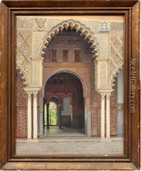 Sevilla (seville Archway) Oil Painting - Fernando Liger Hidalgo