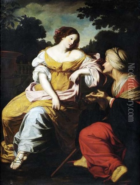 Pomona Und Vertumnus Oil Painting - Nicolas Regnier