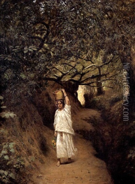 Chemin Romain: El Biar Oil Painting - Joseph Sintes