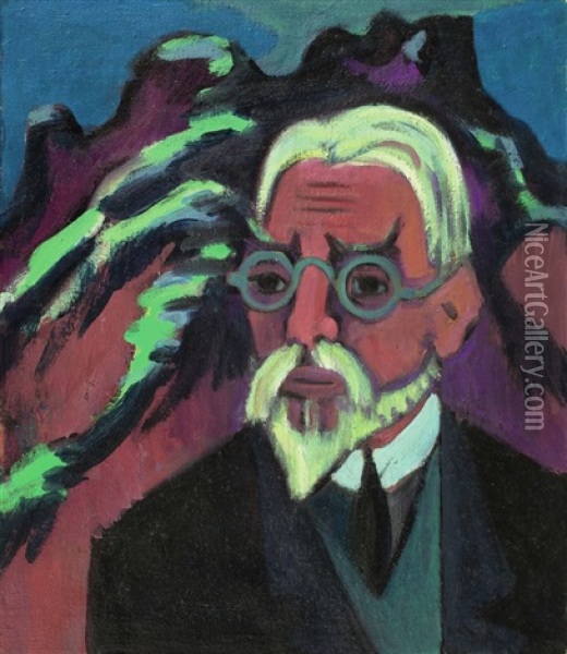 Portrat Bosshart Oil Painting - Ernst Ludwig Kirchner
