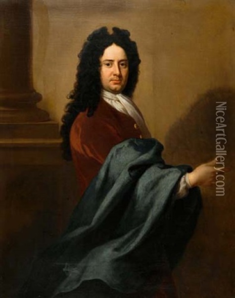 Portrait Eines Herrn Oil Painting - Michael Dahl the Younger
