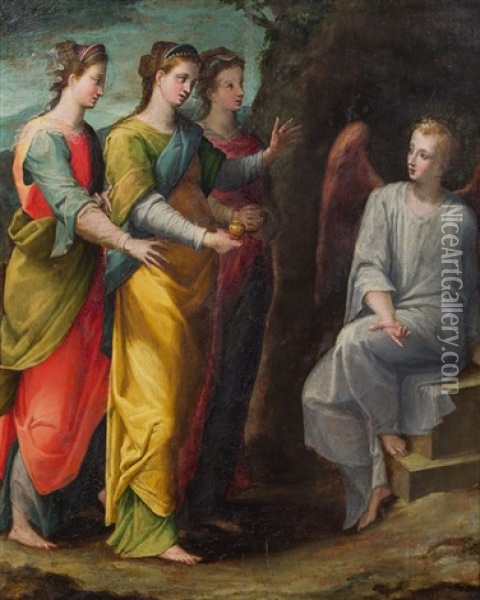 Die Drei Marien Am Grabe Oil Painting - Girolamo Miroli