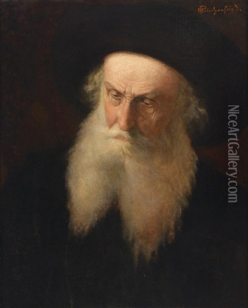 Bildnis Eines Judischen Gelehrten Oil Painting - Alois Heinrich Priechenfried