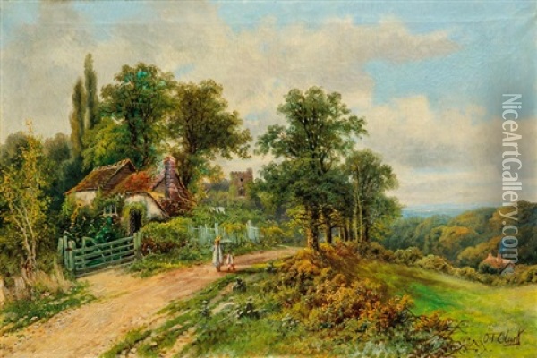 Tajkep Alakokkal Oil Painting - Octavius Thomas Clark