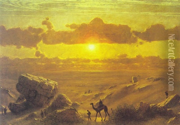 A View In The Middle East Oil Painting - James Fairman