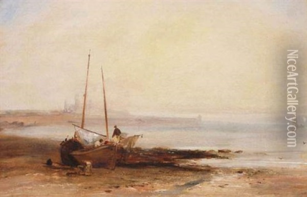 Le Retour Des Pecheurs Oil Painting - Richard Parkes Bonington