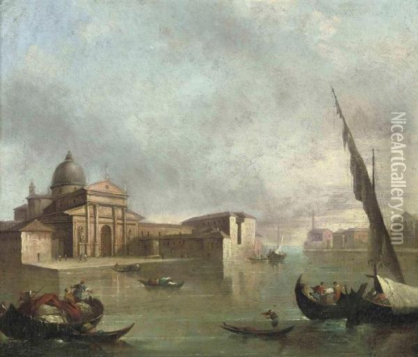 The Bacino Di San Marco, Venice,
 Looking East, With The Zecca, Thelibreria, The Piazzetta Of Saint Mark 
And The Ducal Palace Oil Painting - (Giovanni Antonio Canal) Canaletto