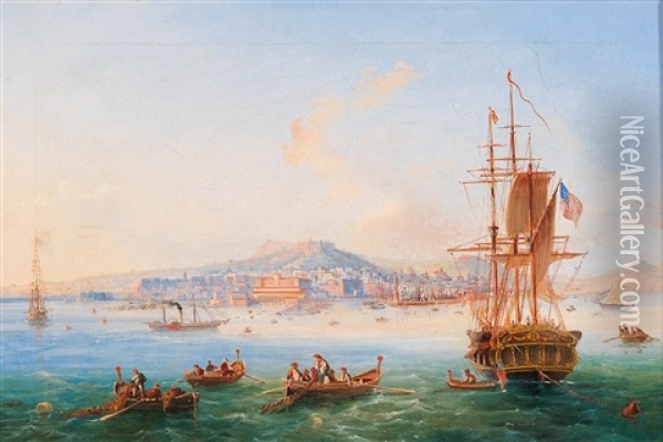 The Bay Of Naples Oil Painting - Salvatore Candido