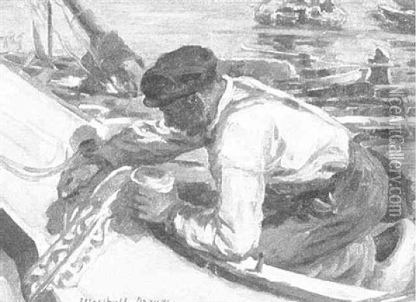 Dutch Fisherman Oil Painting - William Marshall Brown