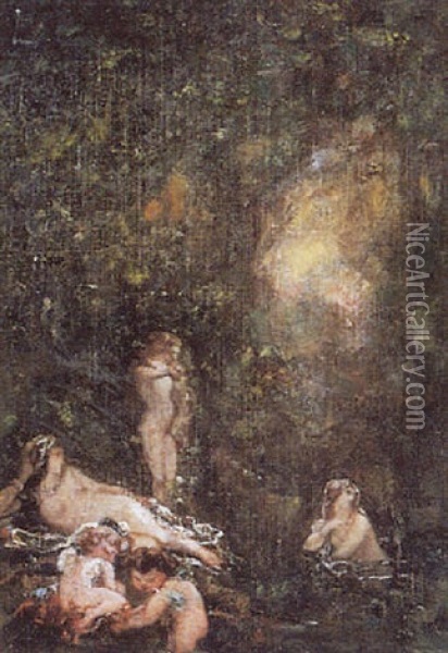 Baigneuses Oil Painting - Jean Seignemartin