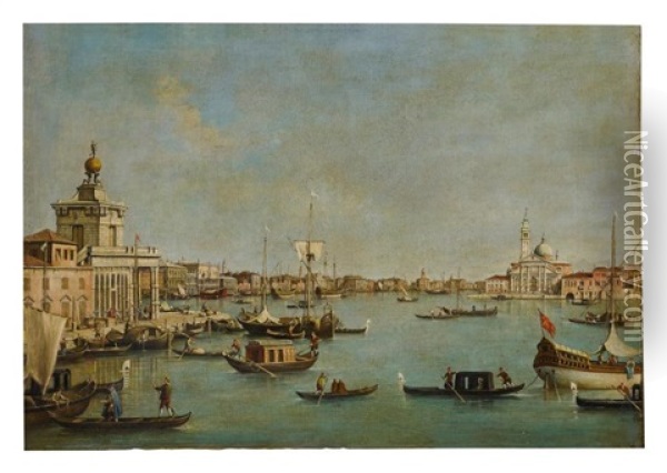 A View Of The Bacino Di San Marco From The Entrance To The Giudecca Canal Oil Painting -  Canaletto