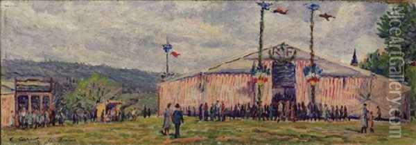 La Fete Foraine Oil Painting - Gustave Camille Gaston Cariot