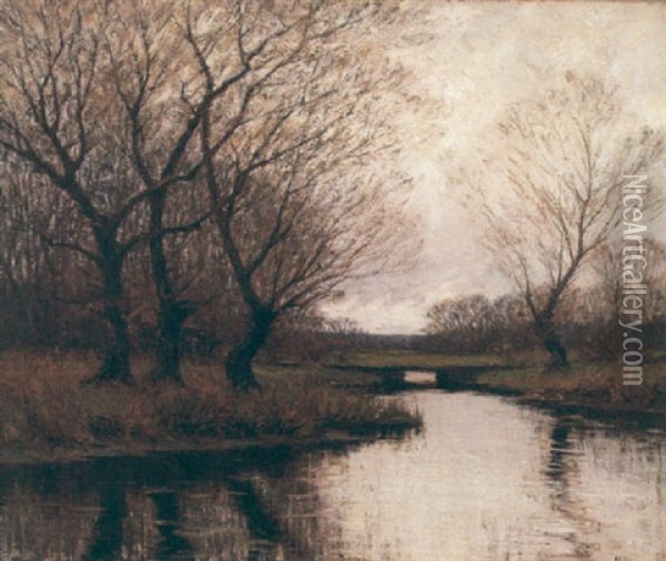 Misty River Oil Painting - William Merritt Post