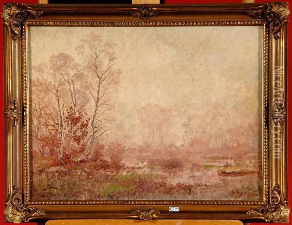 Mare Aux Fees Dans Le Brouillard Oil Painting - Joseph Caron