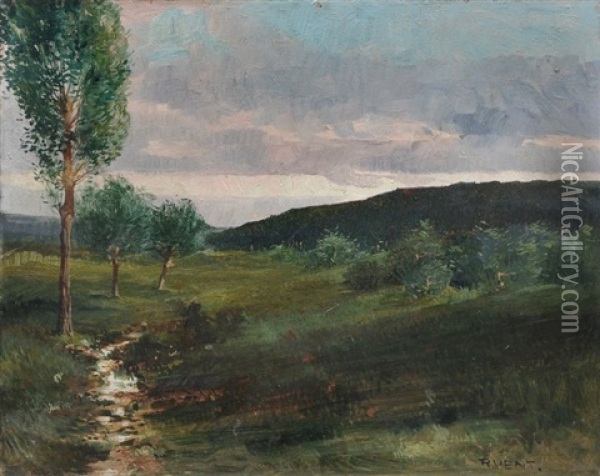 Thuringer Landschaft Oil Painting - Rudolf Vent