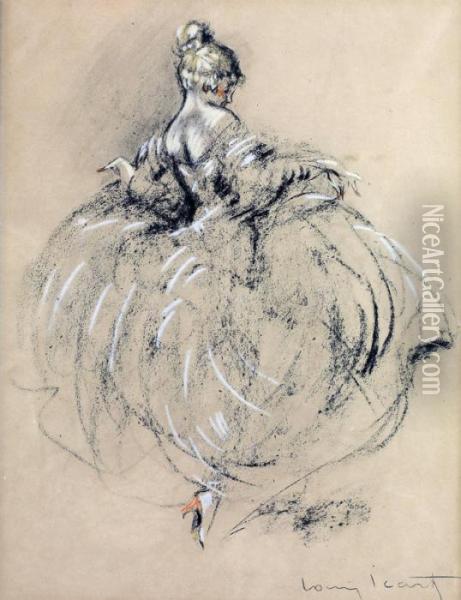 Elegante Oil Painting - Louis Icart