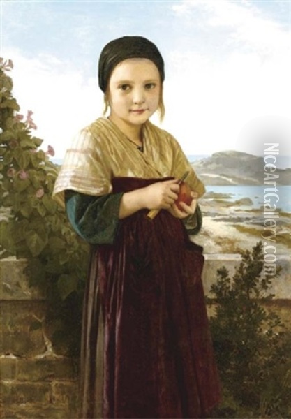 Jeannie Oil Painting - William-Adolphe Bouguereau