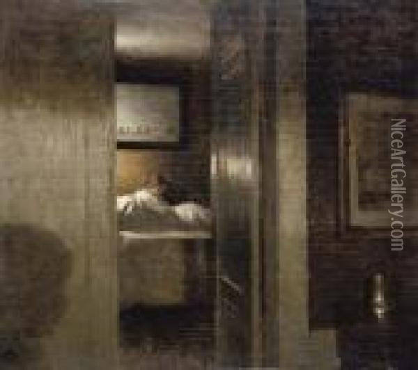 InteriaÂ¸r Med Kunstnerens Datter (interior With The Artist's Daughter) Oil Painting - Peder Vilhelm Ilsted